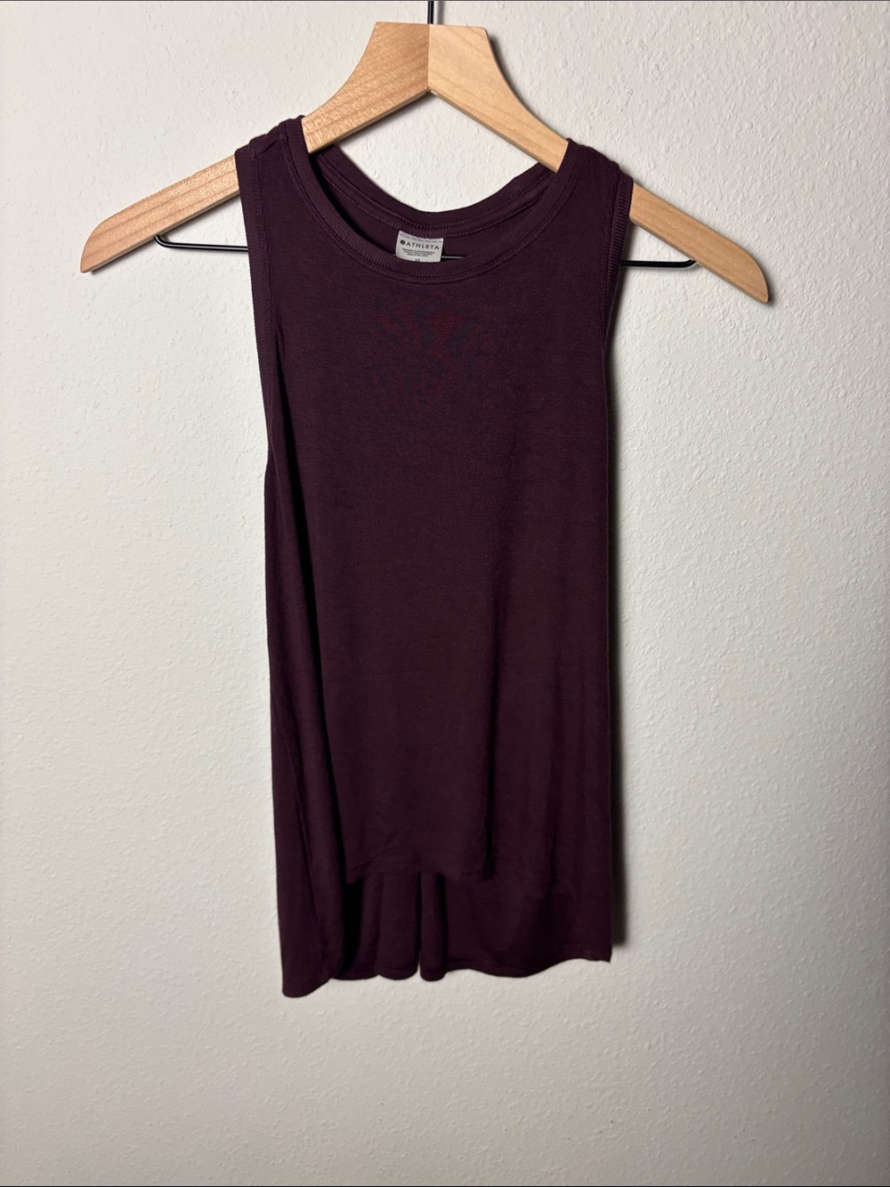 Athleta Ease In Ribbed Tank Eggplant Purple